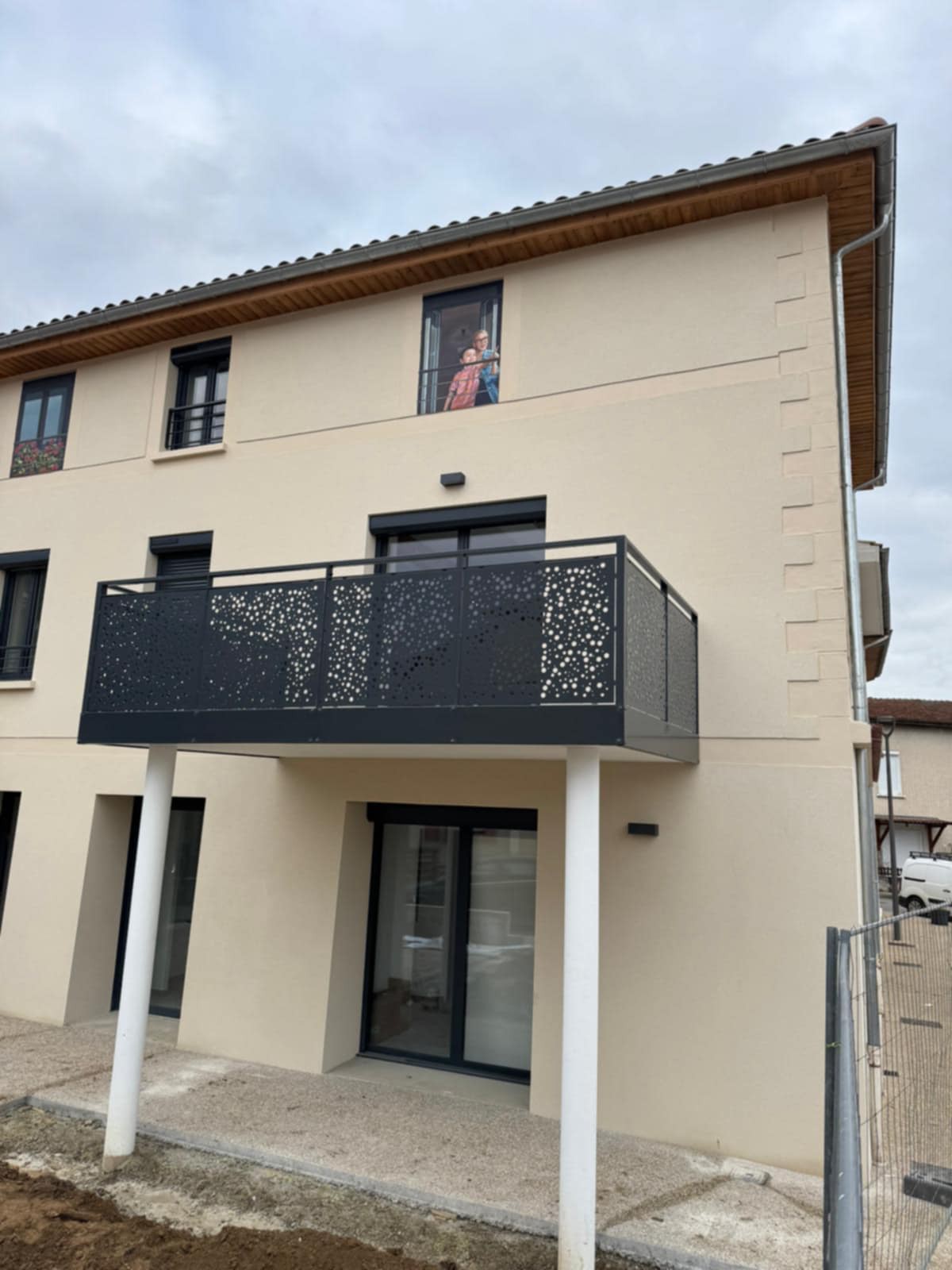 barrière motif bulle pour balcon appartement