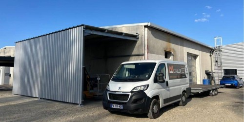 Création d'une structure métallique pour station de lavage par les équipes Metablok