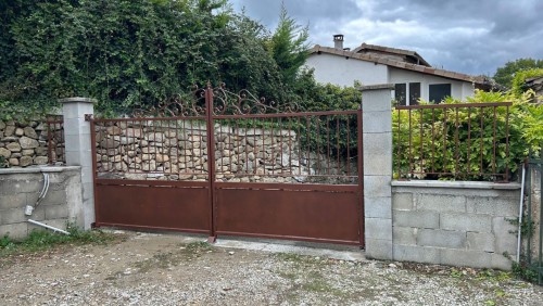 portail acier effet rouillé sur-mesure